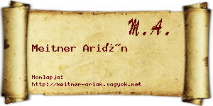 Meitner Arián névjegykártya